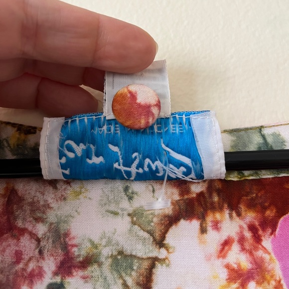 Vintage 90s Floral/Tie Dye Lightweight Button-Up Dress - Picture 5 of 5